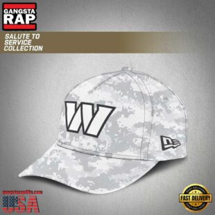 NFL Washington Commanders Arctic White Camo 2024 Salute to Service Baseball Cap