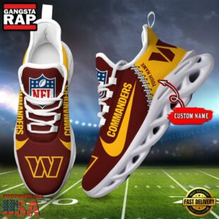 NFL Washington Commanders Football Team Design Max Soul Shoes, Football New Sneaker Shoes