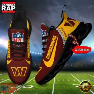 NFL Washington Commanders Football Team Design Max Soul Shoes, Football New Sneaker Shoes