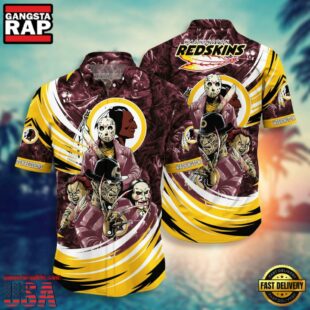 NFL Washington Commanders Halloween Horror Movies Summer Hawaiian Shirts