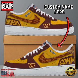 NFL Washington Commanders Logo Team Design Custom Air Force 1 Shoes