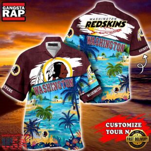 NFL Washington Redskins Summer Button Up Hawaii Shirt