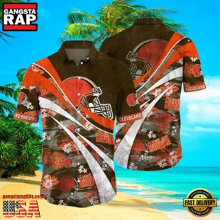 NFL Wave Surge Browns Hawaiian Shirt