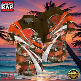 NFL Wave Surge Browns Hawaiian Shirt