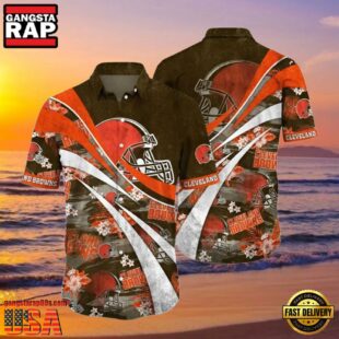 NFL Wave Surge Browns Hawaiian Shirt