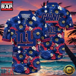 NFL York Giants Tropical Full Flower Summer Hawaiian Shirt