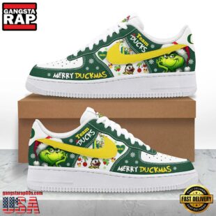 Oregon Ducks Merry Christmas Team Air Force 1 Sneaker Shoes