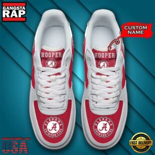 Personalized Name NCAA Alabama Crimson Tide Air Force 1 Shoes