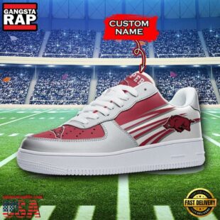 Personalized Name NCAA Arkansas Razorbacks Air Force 1 Shoes