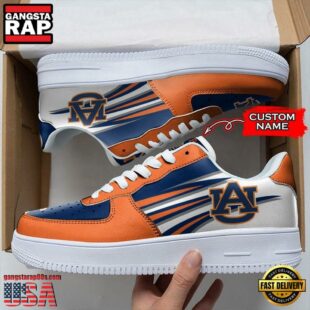 Personalized Name NCAA Auburn Tigers Air Force 1 Shoes