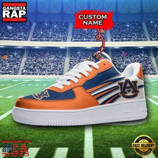 Personalized Name NCAA Auburn Tigers Air Force 1 Shoes