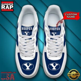 Personalized Name NCAA BYU Cougars Seminoles Air Force 1 Shoes