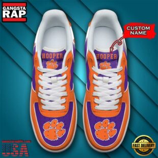 Personalized Name NCAA Clemson Tigers Seminoles Air Force 1 Shoes