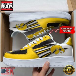 Personalized Name NCAA Iowa Hawkeyes Air Force 1 Shoes