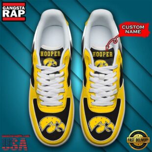 Personalized Name NCAA Iowa Hawkeyes Air Force 1 Shoes