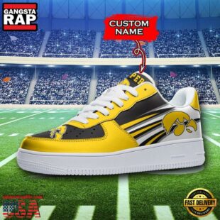 Personalized Name NCAA Iowa Hawkeyes Air Force 1 Shoes