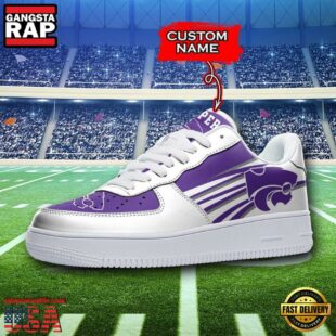 Personalized Name NCAA Kansas State Wildcats Air Force 1 Shoes Sneaker