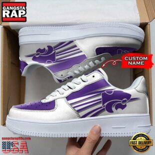 Personalized Name NCAA Kansas State Wildcats Air Force 1 Shoes Sneaker