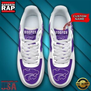 Personalized Name NCAA Kansas State Wildcats Air Force 1 Shoes Sneaker