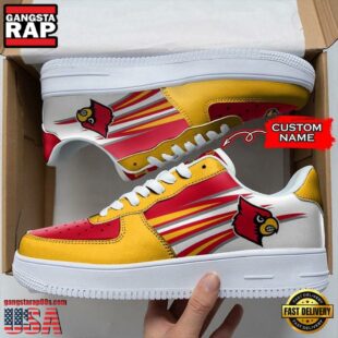 Personalized Name NCAA Louisville Cardinals Air Force 1 Shoes