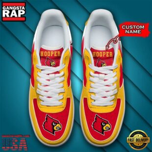 Personalized Name NCAA Louisville Cardinals Air Force 1 Shoes