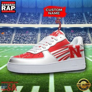 Personalized Name NCAA Nebraska Cornhuskers Air Force 1 Shoes