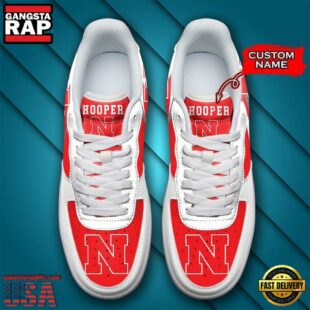 Personalized Name NCAA Nebraska Cornhuskers Air Force 1 Shoes