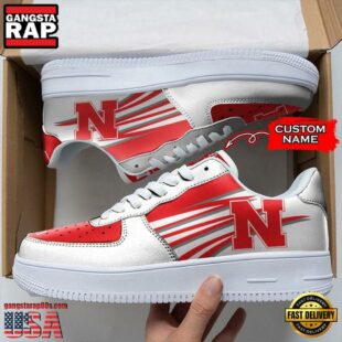 Personalized Name NCAA Nebraska Cornhuskers Air Force 1 Shoes