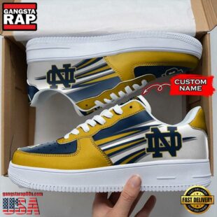 Personalized Name NCAA Notre Dame Fighting Air Force 1 Shoes