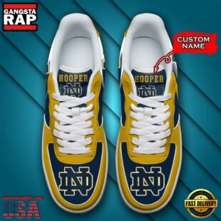 Personalized Name NCAA Notre Dame Fighting Air Force 1 Shoes