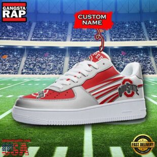 Personalized Name NCAA Ohio State Buckeyes Air Force 1 Shoes