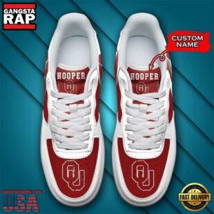 Personalized Name NCAA Oklahoma Sooners Air Force 1 Shoes