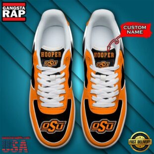 Personalized Name NCAA Oklahoma State Cowboys Air Force 1 Shoes