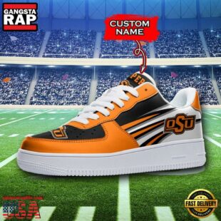 Personalized Name NCAA Oklahoma State Cowboys Air Force 1 Shoes