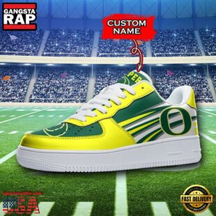 Personalized Name NCAA Oregon Ducks Air Force 1 Shoes