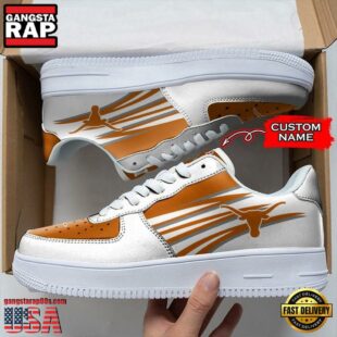 Personalized Name NCAA Texas Longhorns Air Force 1 Shoes