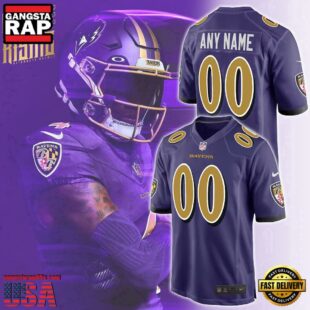 Personalized NFL Baltimore Ravens Purple Rises Football Jersey