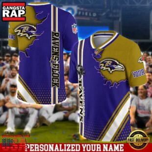 Personalized NFL Baltimore Ravens Team Logo Player Football Jersey