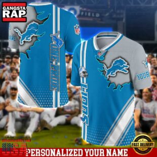 Personalized NFL Detroit Lions Team Logo Player Football Jersey