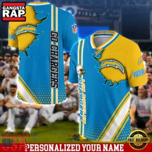 Personalized NFL Los Angeles Chargers Team Logo Player Football Jersey