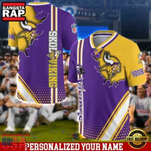 Personalized NFL Minnesota Vikings Team Logo Player Football Jersey