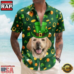 Personalized Photo St Patrick'S Day For Dog Lovers Hawaiian Shirt