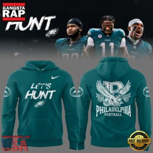 Philadelphia Eagles Football Let’s Hunt 2025 Green Hoodie