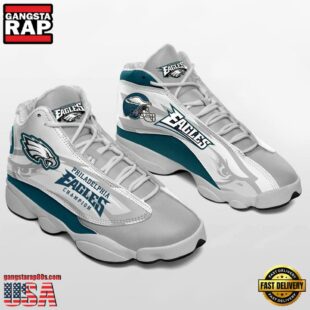 Philadelphia Eagles NFL Ver 1 Air Jordan 13 Sneaker - Gift For Fans