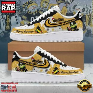 Pittsburgh Steelers Merry Christmas Team Air Force 1 Sneaker Shoes