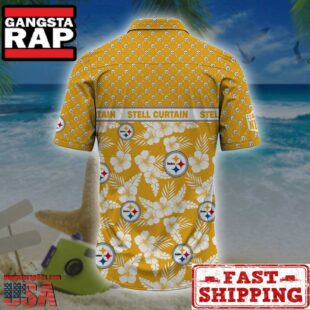 Pittsburgh Steelers NFL Palm Leaves Hawaiian Shirt