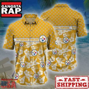 Pittsburgh Steelers NFL Palm Leaves Hawaiian Shirt