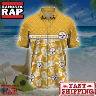 Pittsburgh Steelers NFL Palm Leaves Hawaiian Shirt