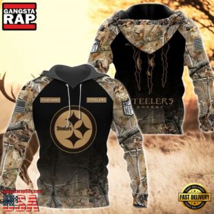 Pittsburgh Steelers Personalized Hoodie Camo Hunting Perfect Gift