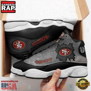 San Francisco 49Ers NFL Team Black Air Jordan 13 Shoes - Gift For Fans